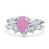 Two Piece Oval CZ Ring