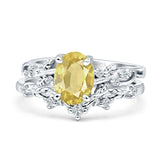 Two Piece Oval CZ Ring