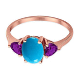 Three Stone Oval Natural Stone Trio Ring