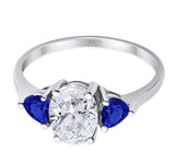 Three Stone Oval Natural Stone Trio Ring