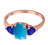 Three Stone Oval Natural Stone Trio Ring