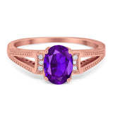 Art Deco Oval Natural Stone Wedding Ring