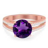 Vintage Style Round Natural Stone Ring