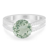 Vintage Style Round Natural Stone Ring