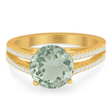 Vintage Style Round Natural Stone Ring