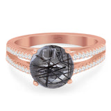 Vintage Style Round Natural Stone Ring