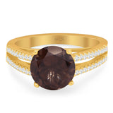 Vintage Style Round Natural Stone Ring