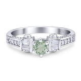 Art Deco Round Natural Stone Cocktail Ring