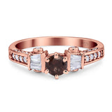 Art Deco Round Natural Stone Cocktail Ring