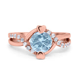 Art Deco Round Natural Stone Twisted Ring