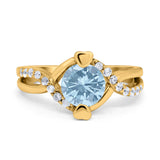 Art Deco Round Natural Stone Twisted Ring