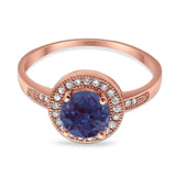 Round Halo CZ Ring