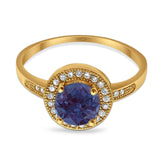 Round Halo CZ Ring