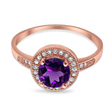 Round Halo CZ Ring