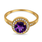 Round Halo CZ Ring