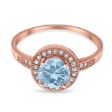Round Halo CZ Ring