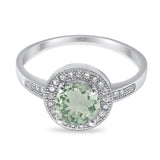 Round Halo CZ Ring