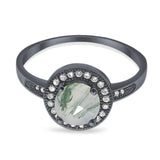 Round Halo CZ Ring