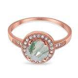 Round Halo CZ Ring