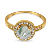 Round Halo CZ Ring