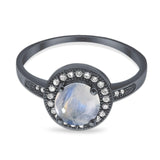 Round Halo CZ Ring