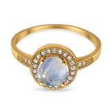 Round Halo CZ Ring