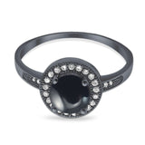 Round Halo CZ Ring