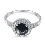 Round Halo CZ Ring