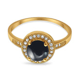 Round Halo CZ Ring