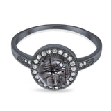 Round Halo CZ Ring