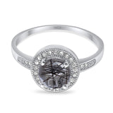 Round Halo CZ Ring