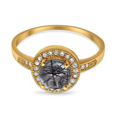 Round Halo CZ Ring