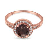 Round Halo CZ Ring
