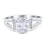 Art Deco Oval Natural Stone Wedding Ring