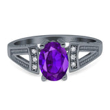Art Deco Oval Natural Stone Wedding Ring