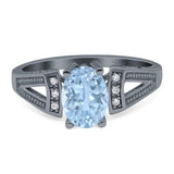 Art Deco Oval Natural Stone Wedding Ring