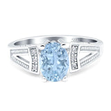 Art Deco Oval Natural Stone Wedding Ring