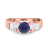Art Deco Round Natural Stone Cocktail Ring