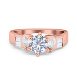 Art Deco Round Natural Stone Cocktail Ring