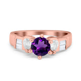 Art Deco Round Natural Stone Cocktail Ring