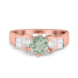 Art Deco Round Natural Stone Cocktail Ring