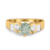 Art Deco Round Natural Stone Cocktail Ring