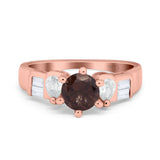 Art Deco Round Natural Stone Cocktail Ring