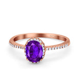Art Deco Oval Hidden Halo Ring