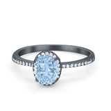 Art Deco Oval Hidden Halo Ring