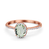 Art Deco Oval Hidden Halo Ring