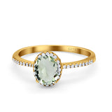 Art Deco Oval Hidden Halo Ring