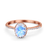 Art Deco Oval Hidden Halo Ring