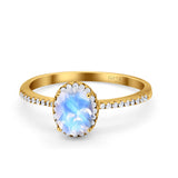 Art Deco Oval Hidden Halo Ring