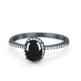 Art Deco Oval Hidden Halo Ring